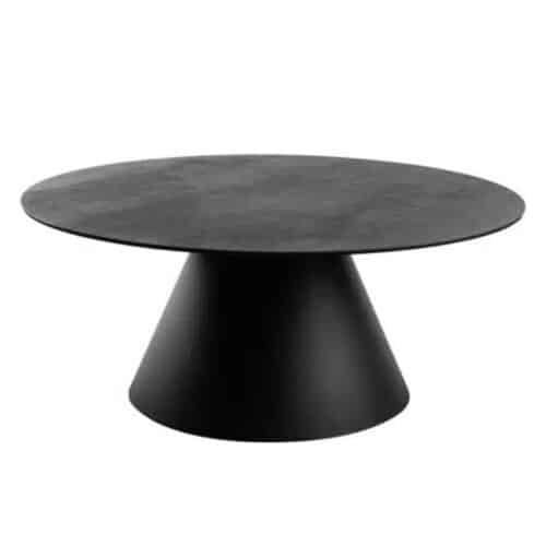 Soffbord Romeo med brunsvart keramik ø90
