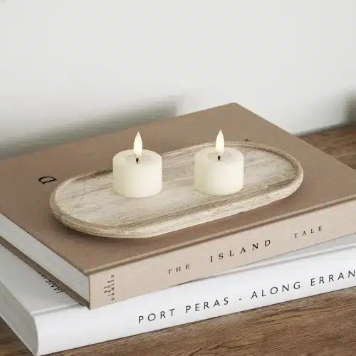 Deluxe Homeart LED värmeljus 2st cream