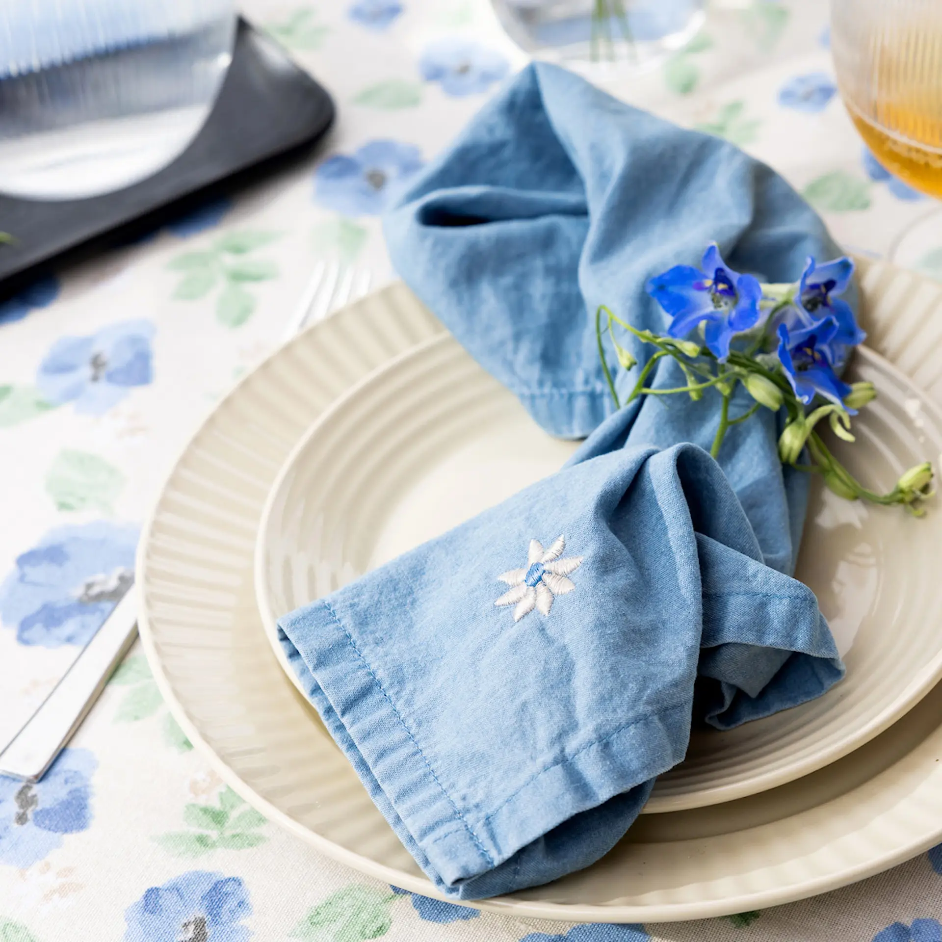 Eden denim servett, 2-pack