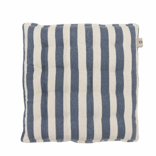 ERNST Sittdyna 45x45 vit/blå rand