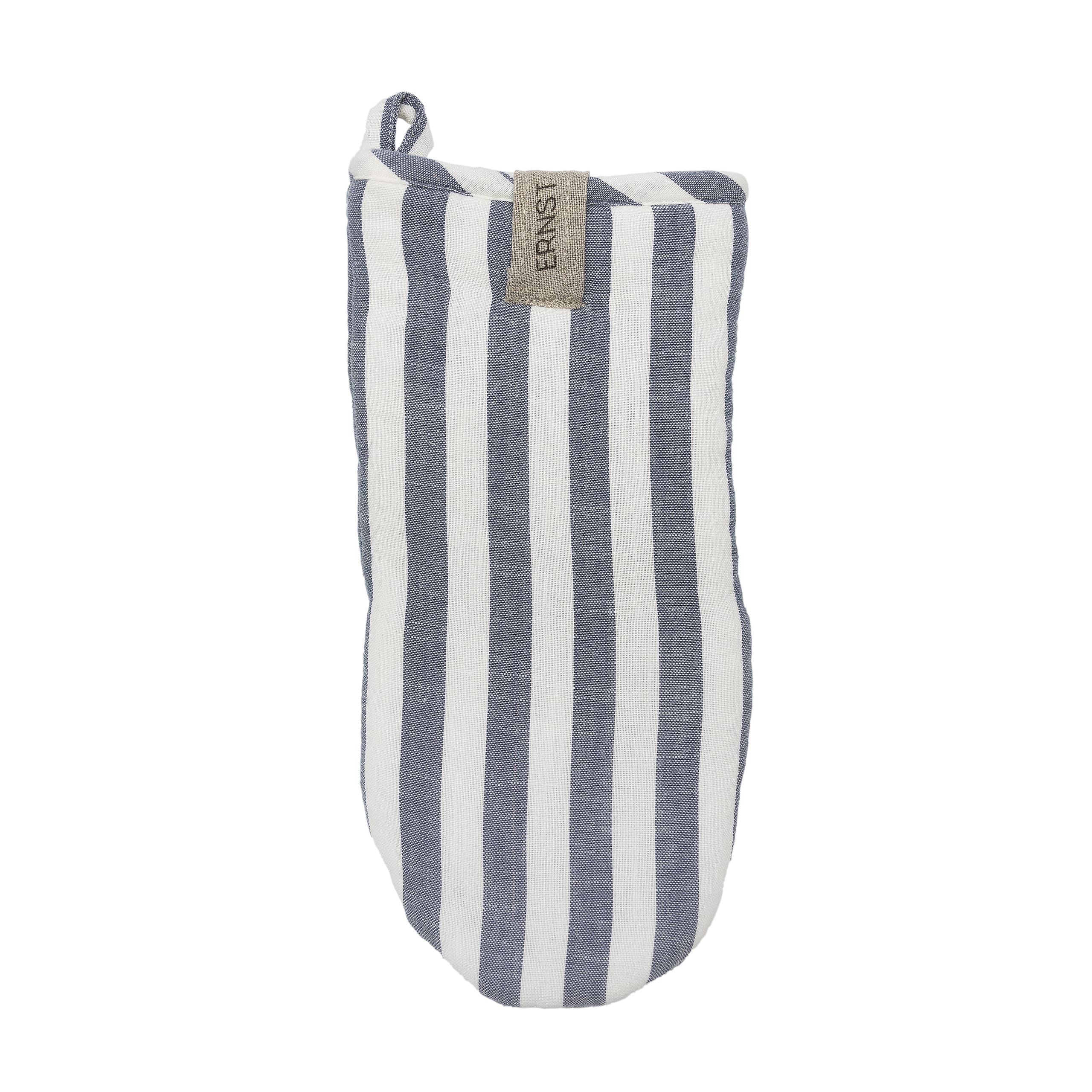 ERNST Grillvante bred rand blå/vit