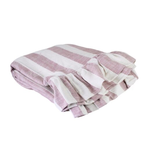 Duk Ida Rand Rosa/Vit 150x250cm