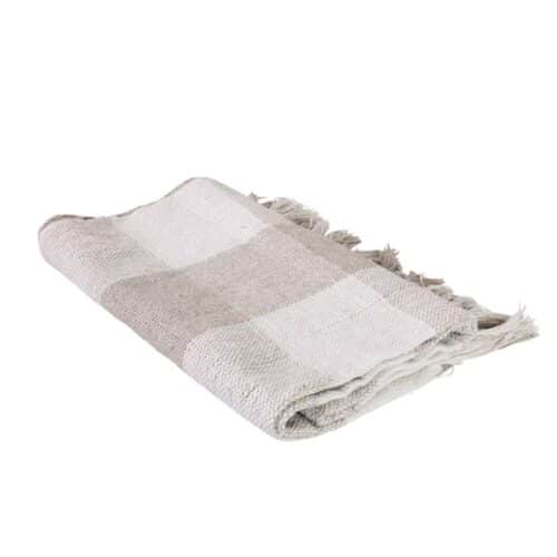 Pläd Stina Beige/Offwhite 125x150