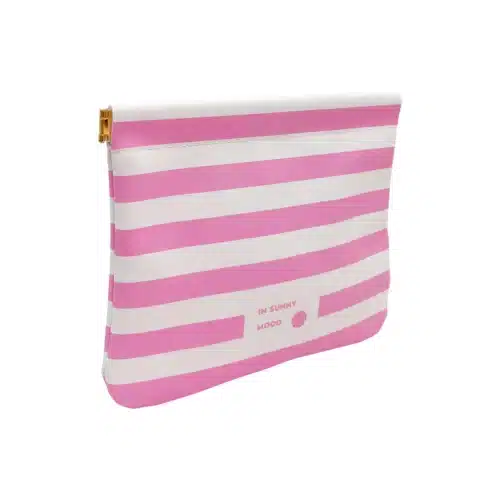 Sunny Snap Pouch Med Stripe Pink