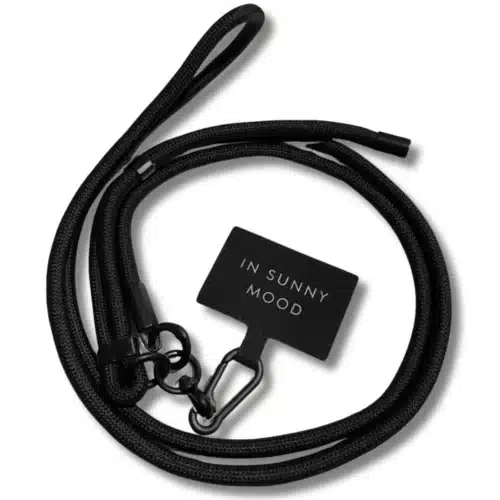 Mobilhalsband 8 mm Svart 150