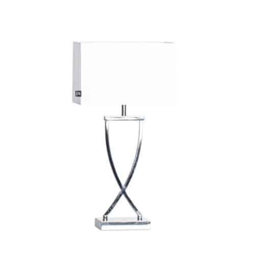 By Rydéns Omega bordslampa H52 cm krom/vit