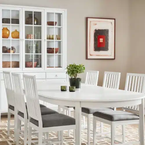 Englesson Stockholm 2.0 vitrinskåp vitt med belysning