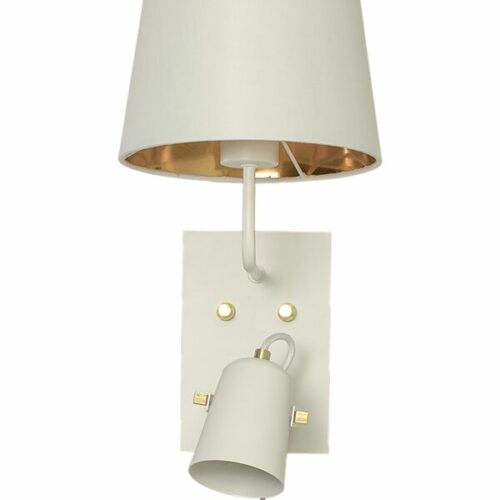 Aneta Metz Vägglampa Vit / Matt Mässing