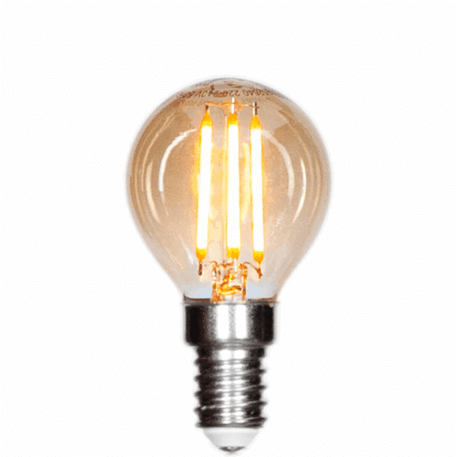 By Rydens Filament dekorationslampa LED dimbar klot E14 4W Ø45mm Amber