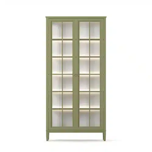 Englesson Vitrinskåp med belysning – French Green Stockholm 2.0