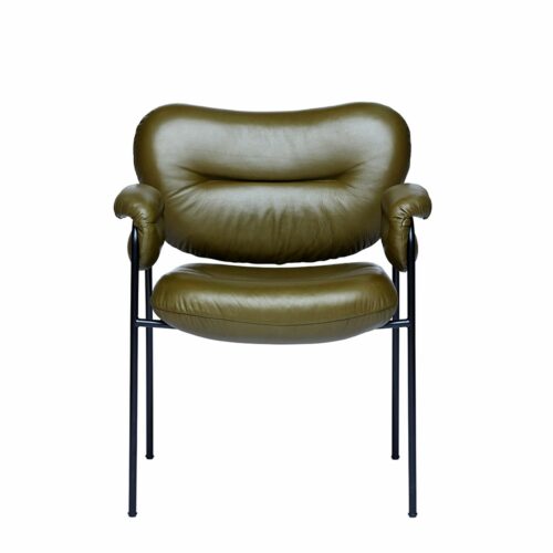 Fogia Bollo matstol Skinn Elmosoft grön