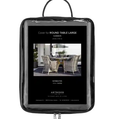 Artwood Överdrag för utemöbler RUNT MATBORD (L)