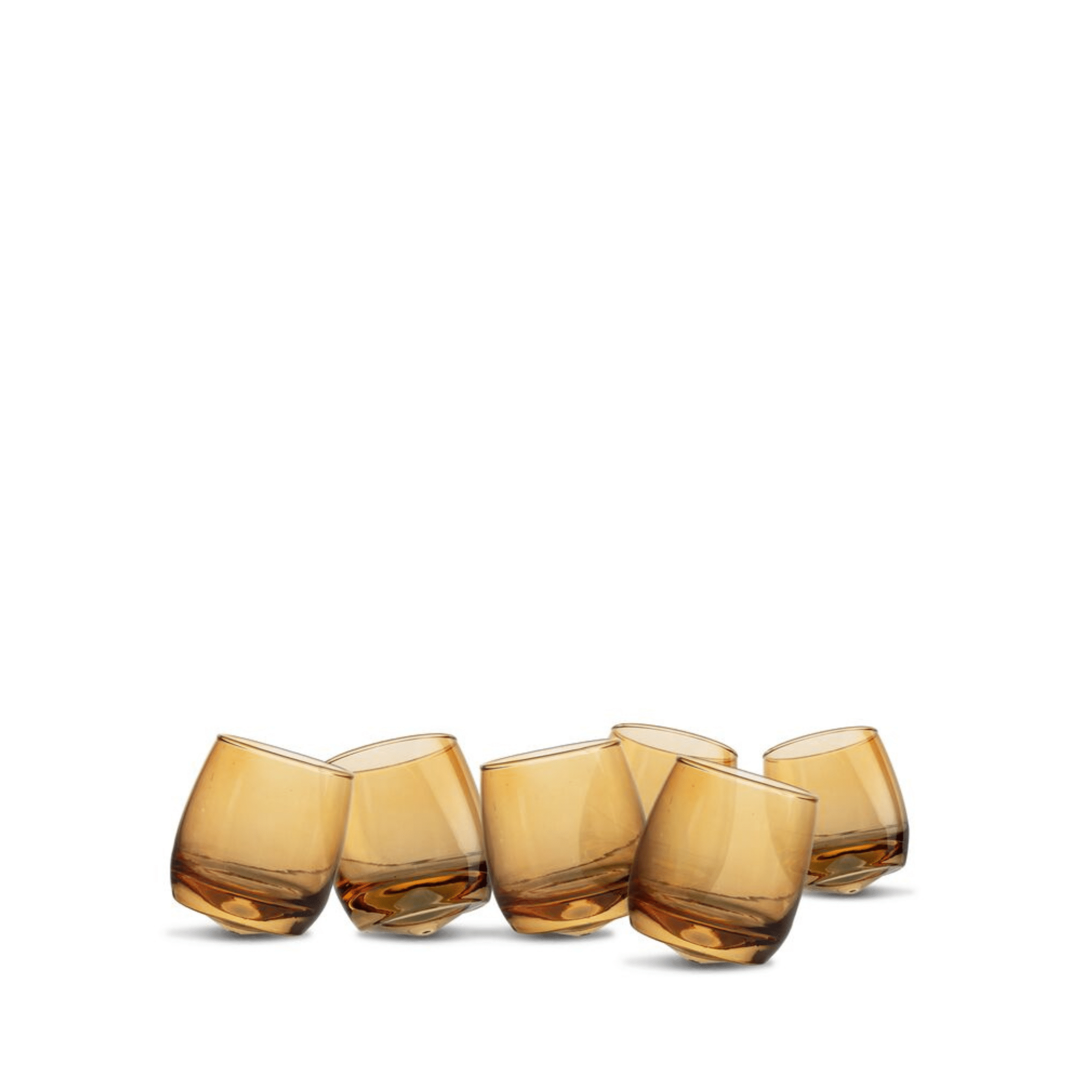 Whiskyglas med rundad botten, 6-pack Amber - Bild 4