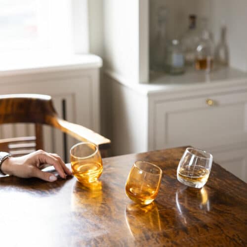 Whiskyglas med rundad botten, 6-pack Amber