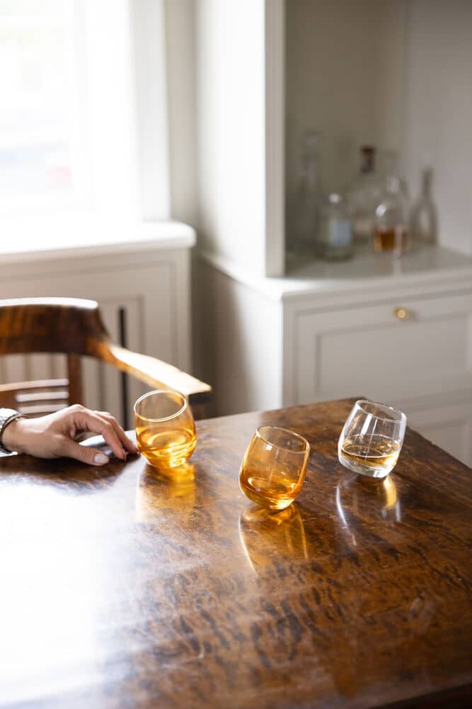 Whiskyglas med rundad botten, 6-pack Amber