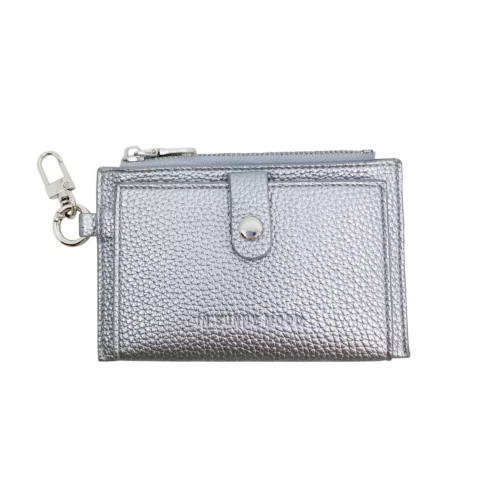In Sunny Mood Korthållare Myntväska med Dragkedja Silver