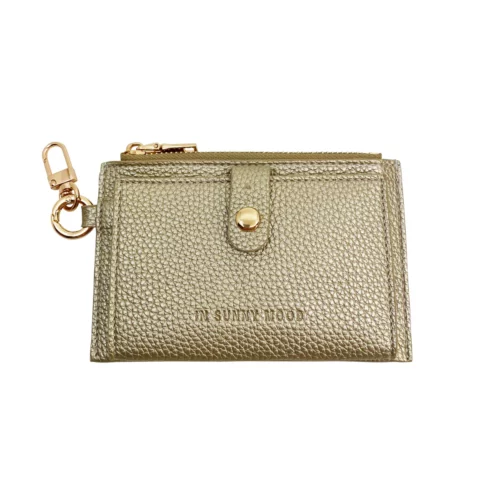In Sunny Mood Korthållare Myntväska med Dragkedja Guld