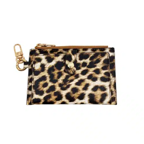 In Sunny Mood Korthållare Myntväska med Dragkedja Leopard