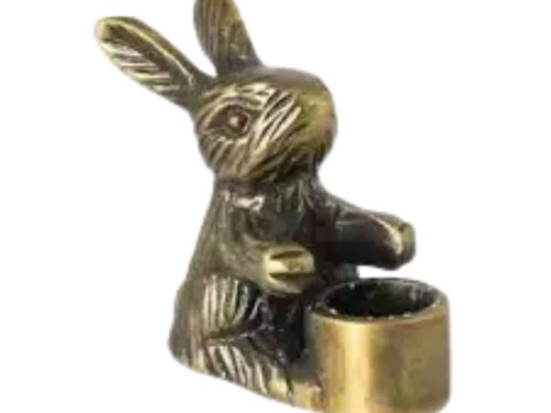 Ljusstake Kanin Antik Mässing