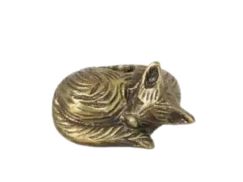 Ljusstake Räv Antik Mässing