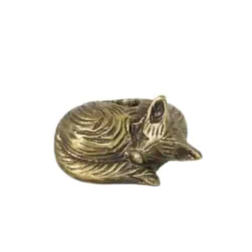 Ljusstake Räv Antik Mässing