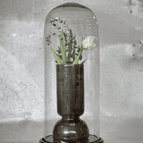 Noori VALLON stor rund glaskupol med svart bas