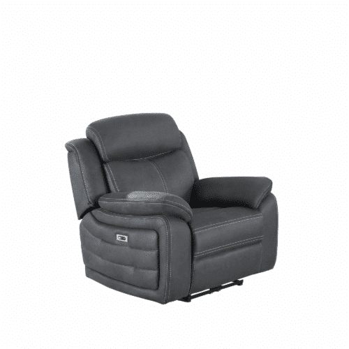 TEDDY Reclinerfåtölj tyg grå El