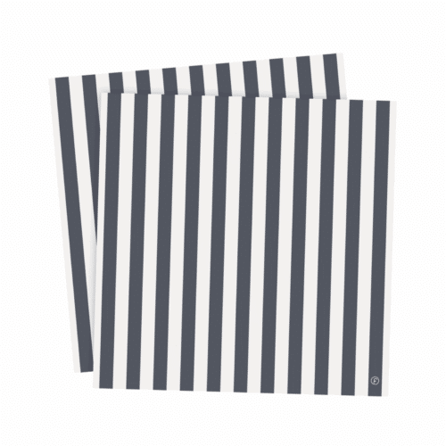 Ernst Servett 33x33 randig blå/vit