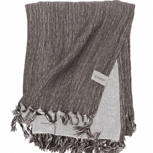 Ernst Pläd 170x130 brun/linne