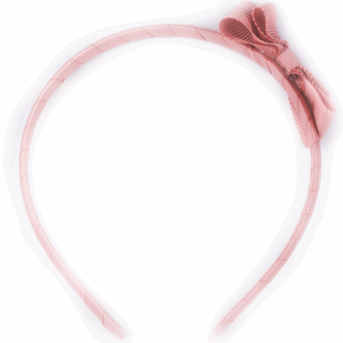 Diadem med rosett rosa