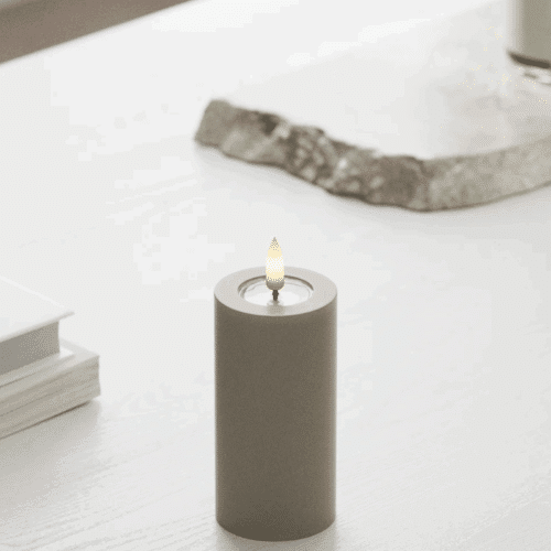 Deluxe Homeart Utomhus LED Blockljus Ø 10x20 cm Sand