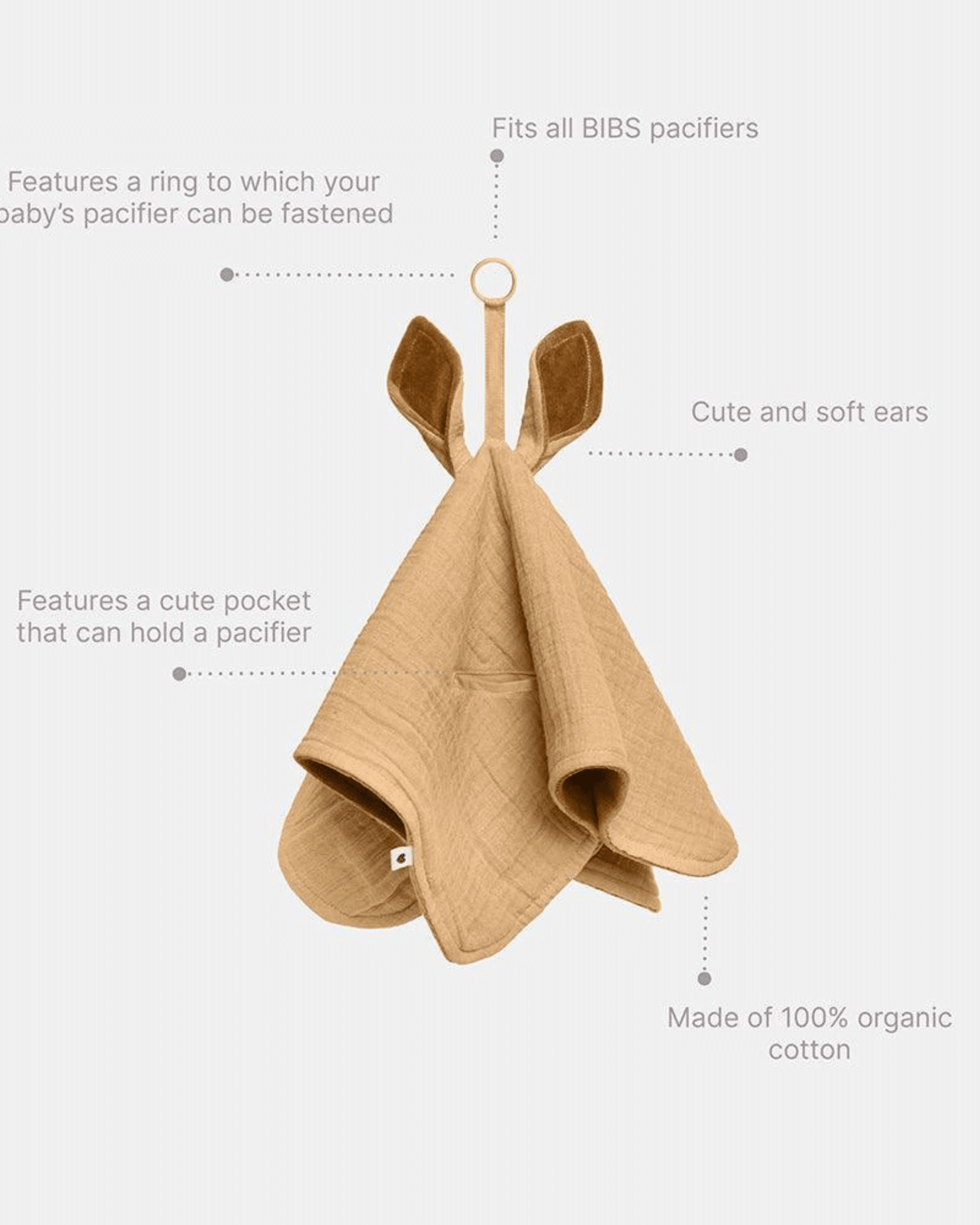 Bibs Gosfilt Känguru - Blush - Bild 3