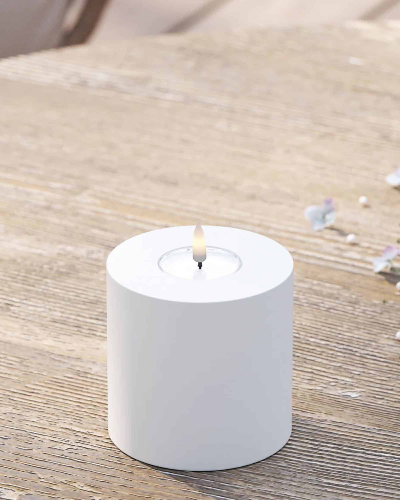 Utomhus LED Blockljus Ø 10 x 10 cm vit - Bild 3