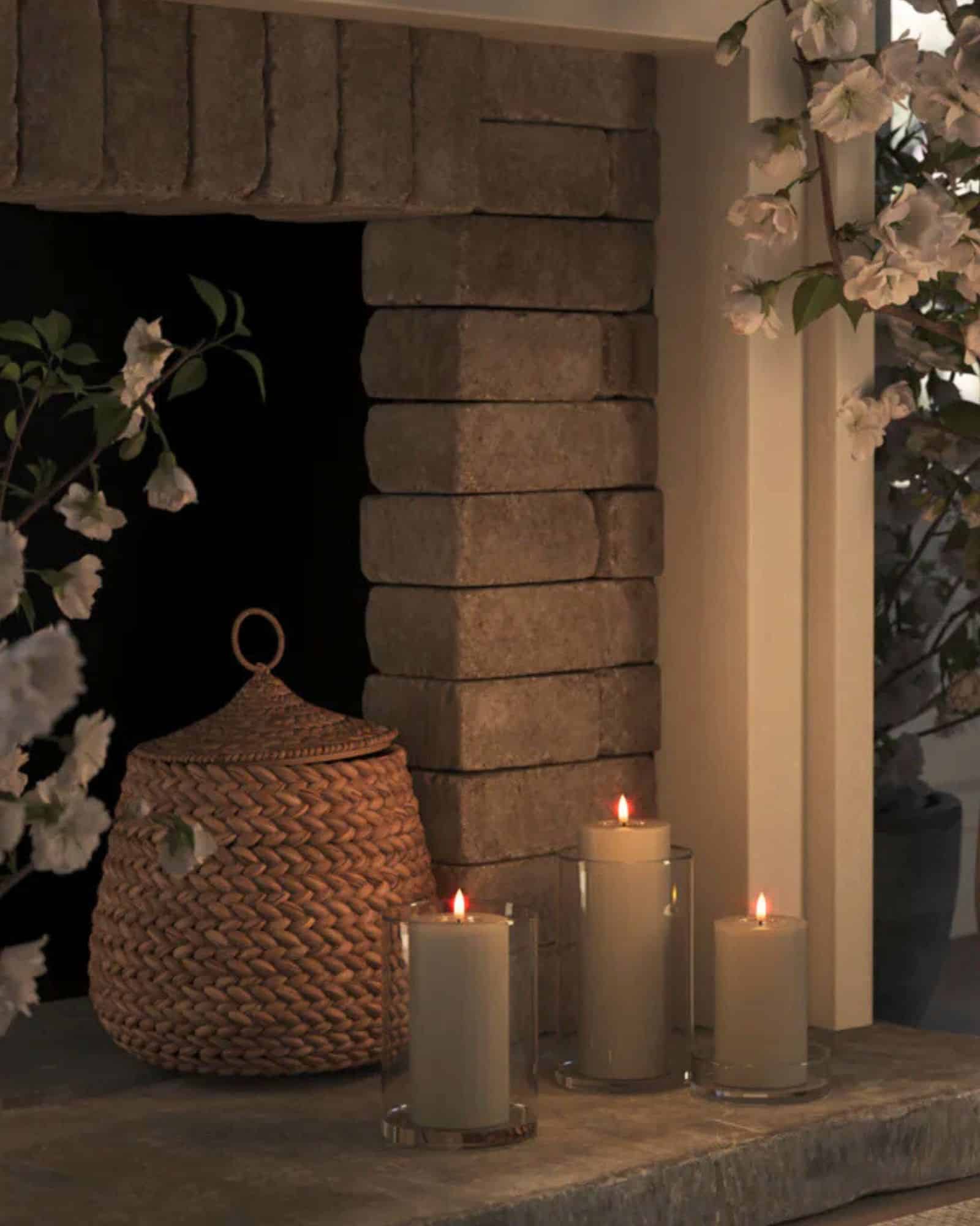 Inomhus LED Blockljus Ø 7,5 x 20 cm sand - Bild 3