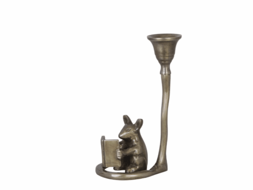 Ljusstake Mus Antik Mässing
