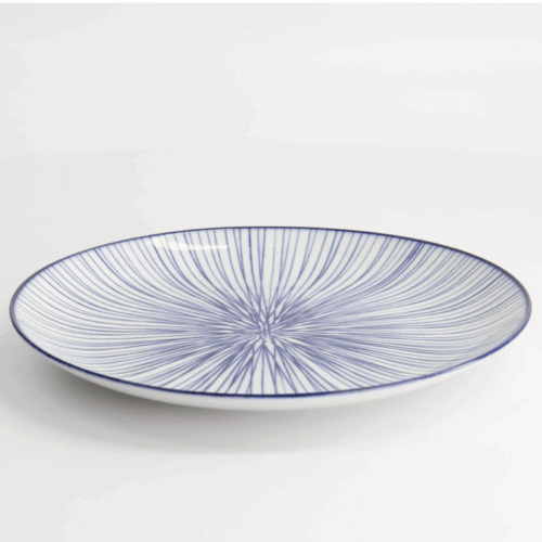 Tokyo Design studio Nippon Blå ränder tallrik 20.6x2.2cm