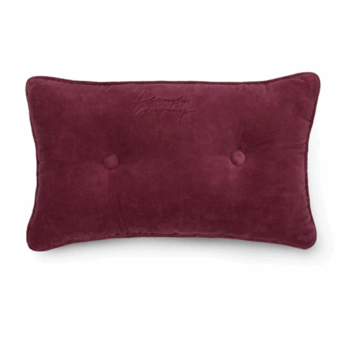 Lexington Kudde i ekologisk bomullssammet 50x30 cm - Lexington, Burgundy