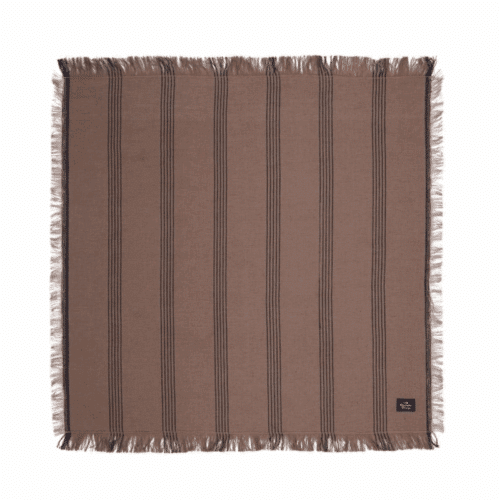 Lexington Servett Randig lin/bomull med fransar 50x50cm