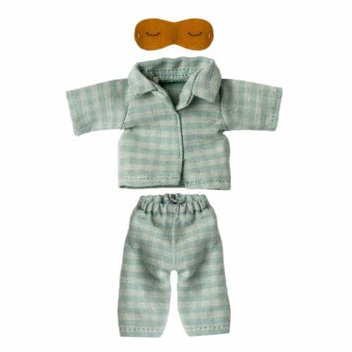 Maileg pyjamas till Pappa Mus - Mintgrön/sand