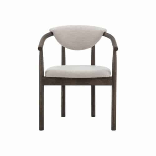 RYAN Matstol – Brunoljad Ek & Beige Bouclé