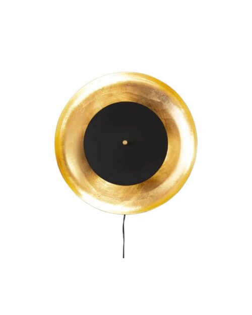 Shelby Vägglampa Ø50 cm svart/guld