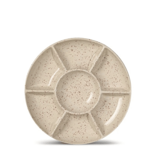 Ditte serveringsfat Beige/vinröd