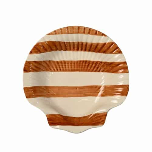 Byon tallrik Armona randig ljusbrun