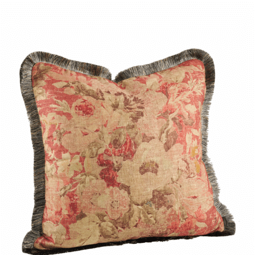 Artwood Kuddfodral Rosewood flower med frans - 60x40