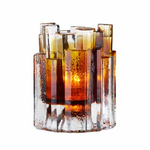 Skogsberg & Smart Ljuslykta Hurricane rock Amber