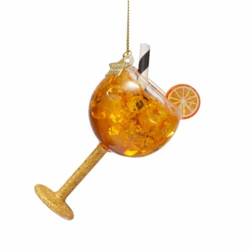 Vondels Ornament glas orange spritzer H11cm
