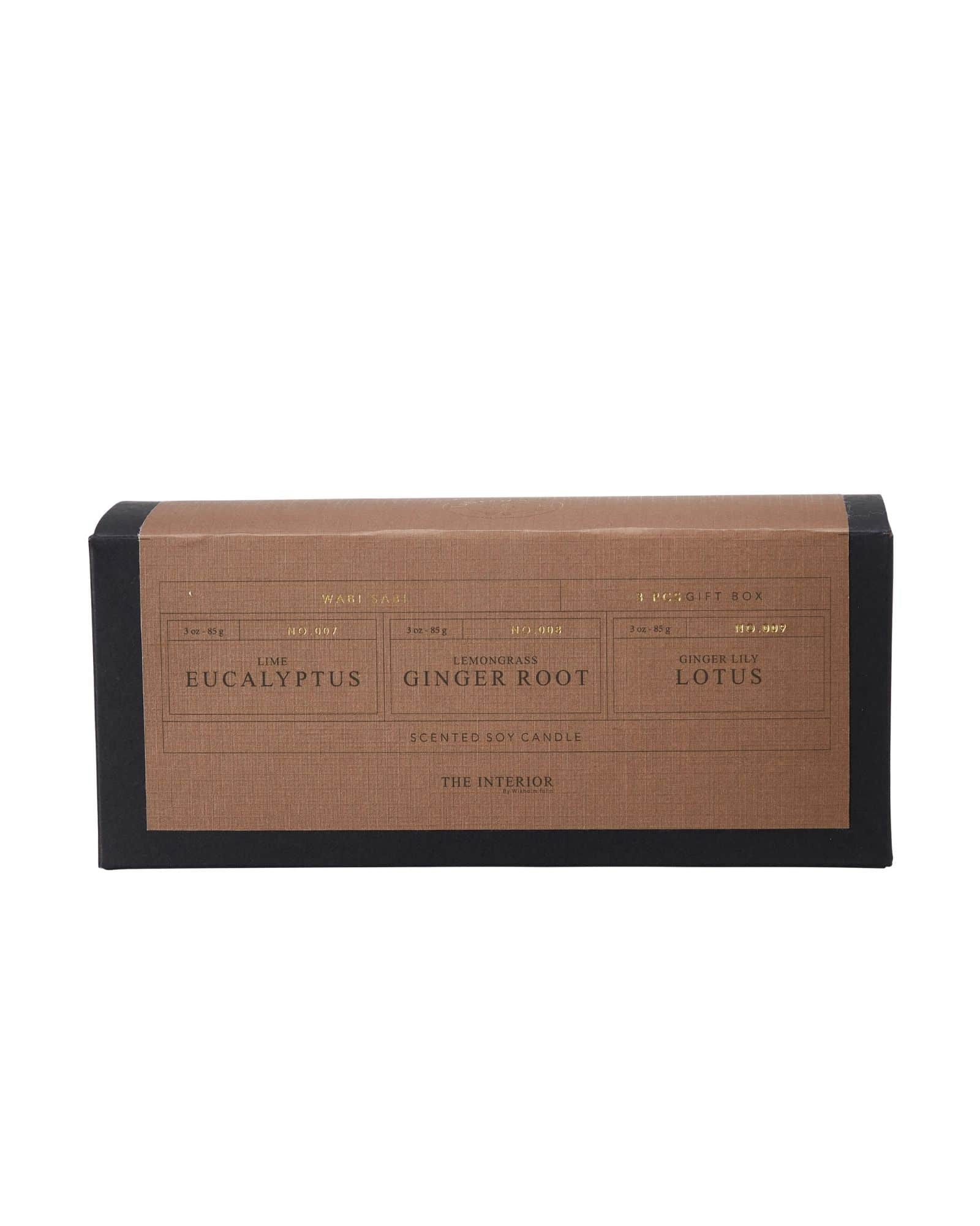 YASU Doftljus 3‑pack Lime Eucalyptus, Lemongrass Ginger Root, Ginger Lily Lotus