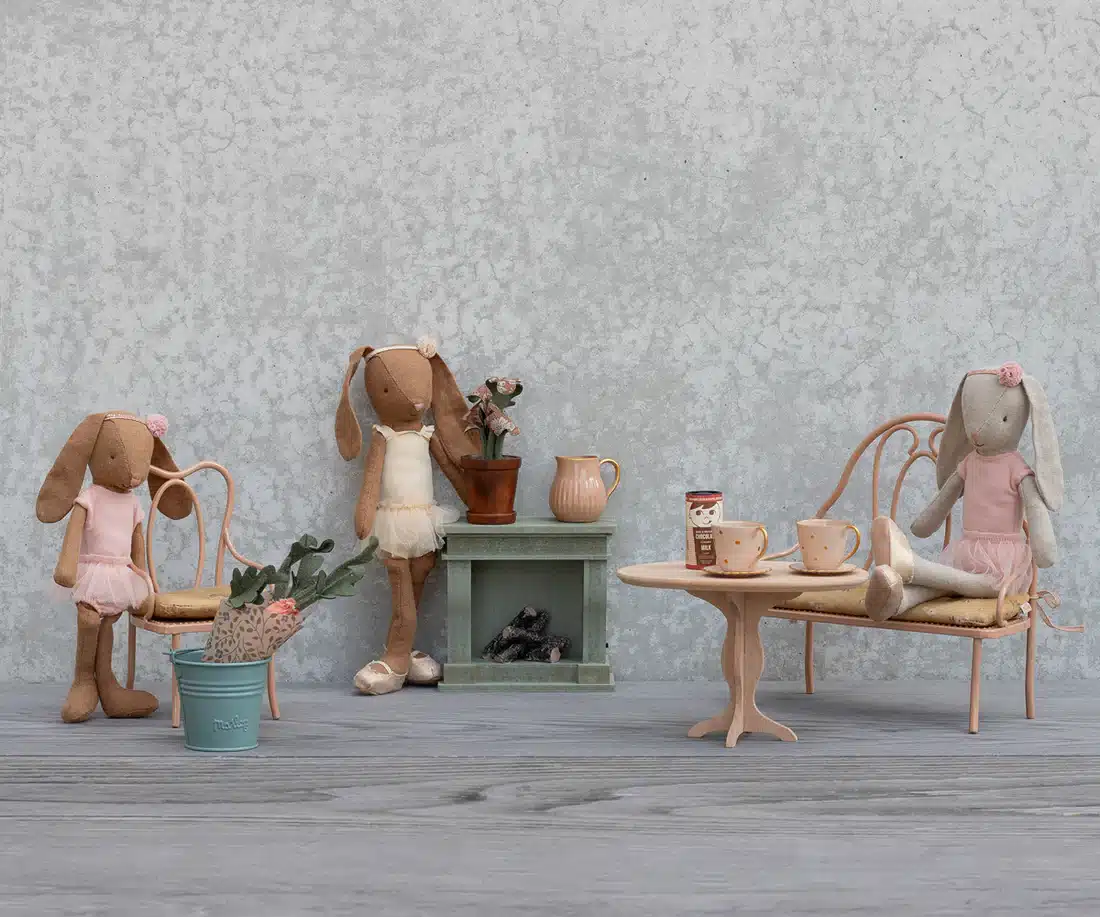 Vintage bänk Mini – Mörk puder - Bild 3