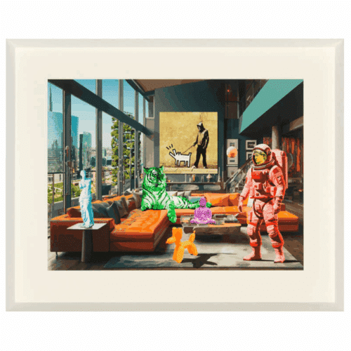 Tavla Surrealofts Milano med svart ram 85 x 105 cm