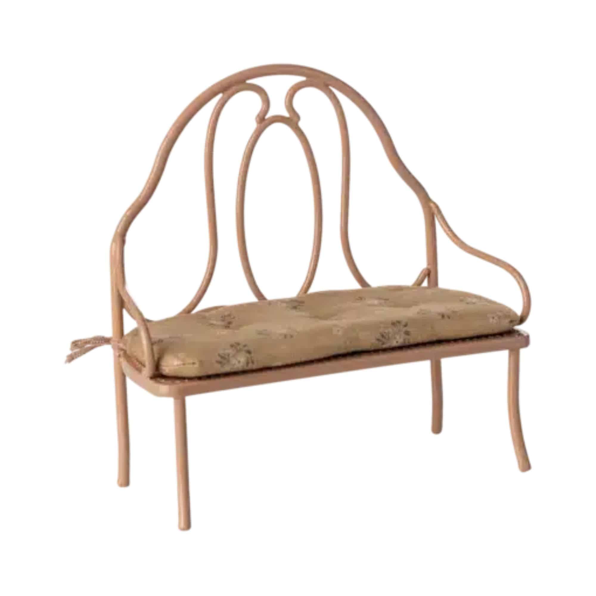 Vintage bänk Mini – Mörk puder